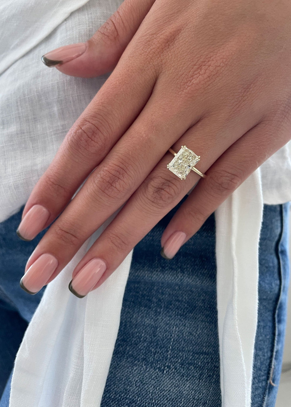1.01 CT - 3.01 CT Radiant Diamond Solitaire Engagement Ring - Doozy Diamonds