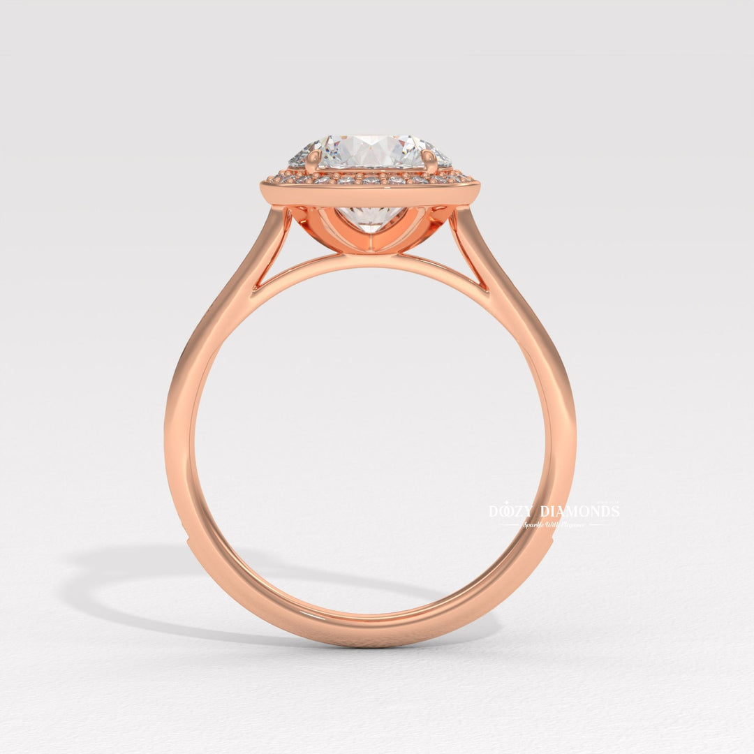 round diamond bridal ring, pave band engagement ring, round cut bridal jewelry, luxury halo diamond ring, diamond proposal ring, bridal pave ring, round cut engagement ring,