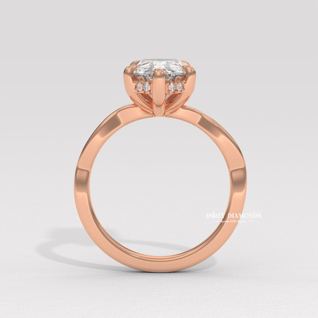 twisted band ring, infinity engagement ring, crossover diamond ring, luxury diamond ring, minimalist engagement ring, delicate diamond ring, stackable bridal ring, wedding band set, bridal set ring, certified diamond ring, near colorless diamond ring, VS clarity diamond ring,