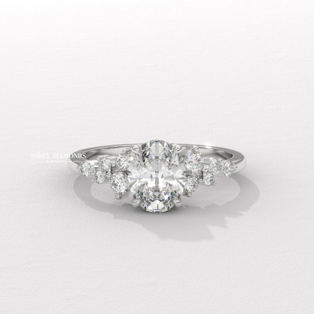 split shank engagement ring, twisted band ring, infinity engagement ring, crossover diamond ring,