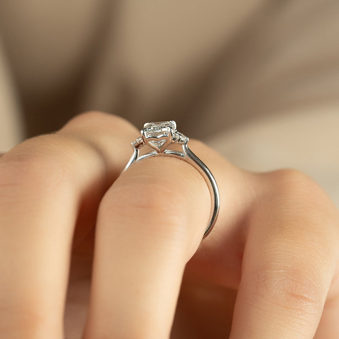 emerald cut diamond engagement ring,