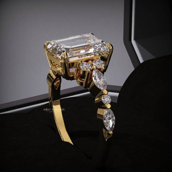 sustainable engagement ring
eco friendly diamond ring
ethical diamond ring
lab created diamond ring
emerald cut lab diamond
luxury lab diamond ring