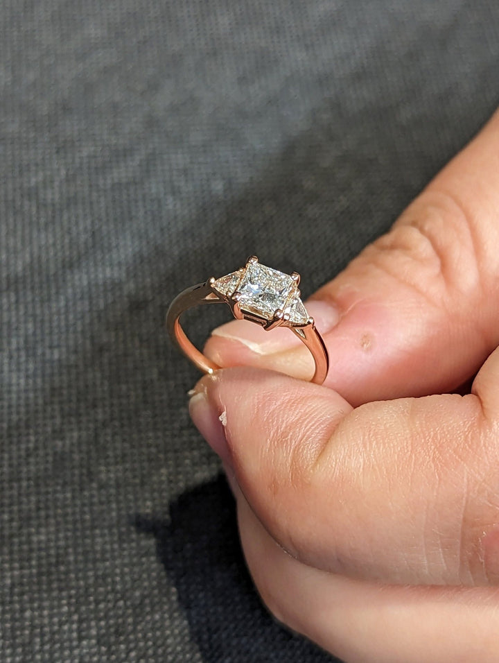 dazzling princess cut diamond,