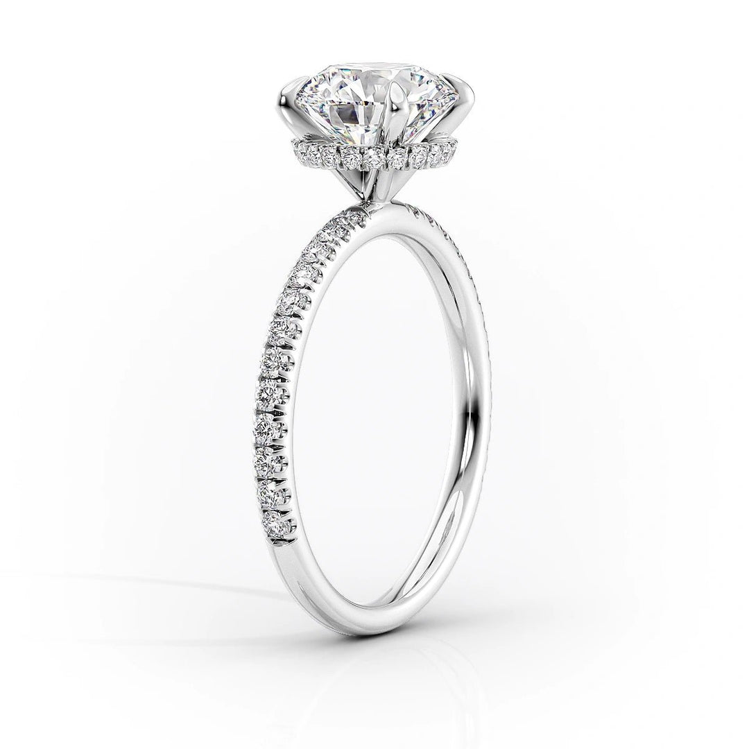 designer round diamond engagement ring,