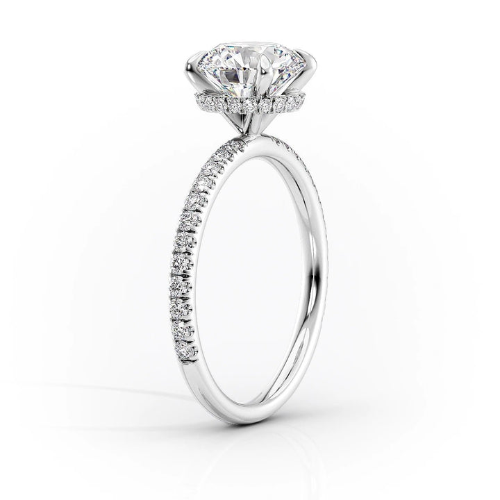 designer round diamond engagement ring,