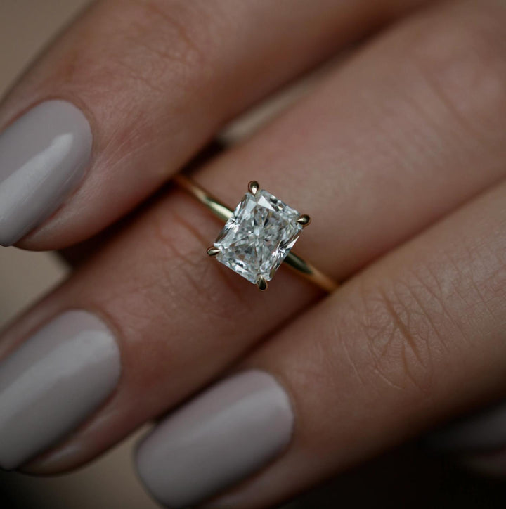 1.53 CT Radiant Solitaire CVD E/VVS2 Diamond Engagement Ring - Doozy Diamonds
