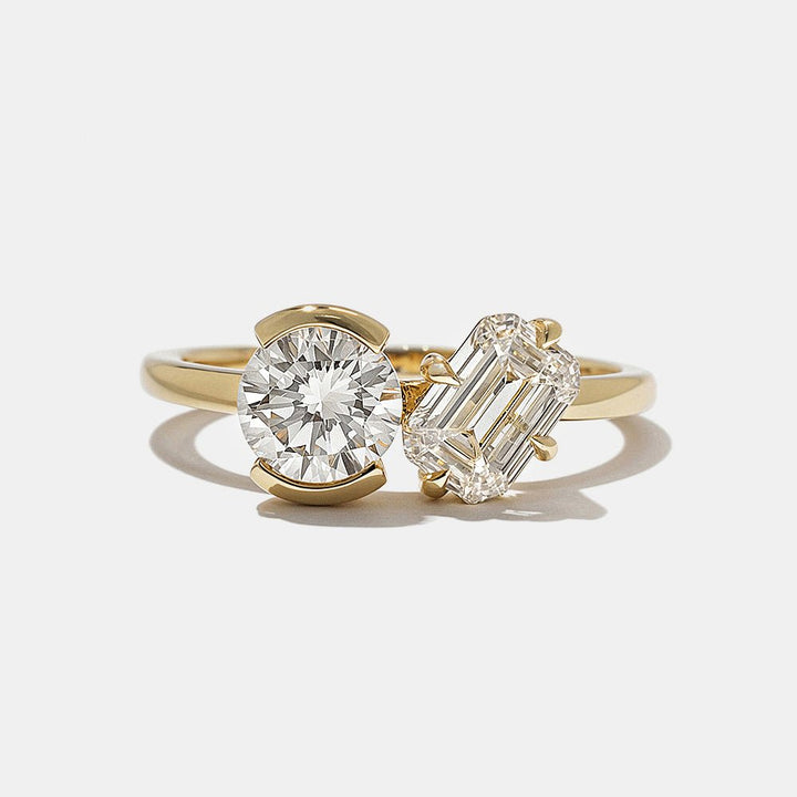 toi et moi engagement ring, toi et moi ring, two stone engagement ring, dual stone ring, designer engagement ring, modern engagement ring, contemporary engagement ring, elegant engagement ring, timeless engagement ring,