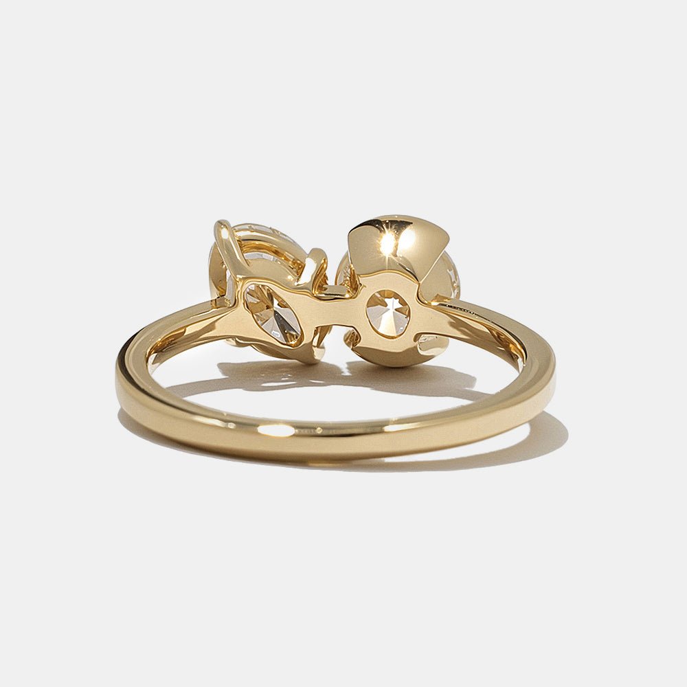 toi et moi engagement ring, toi et moi ring, two stone engagement ring, dual stone ring, designer engagement ring, modern engagement ring, contemporary engagement ring, elegant engagement ring,