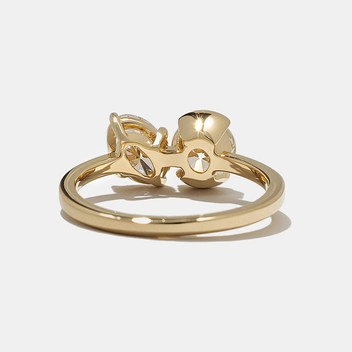 toi et moi engagement ring, toi et moi ring, two stone engagement ring, dual stone ring, designer engagement ring, modern engagement ring, contemporary engagement ring, elegant engagement ring,