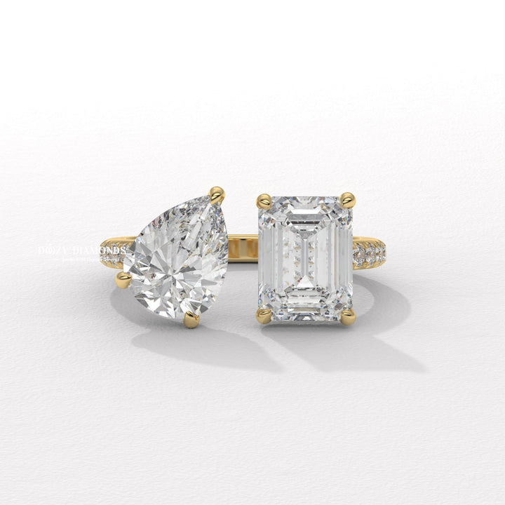 pear and emerald ring,