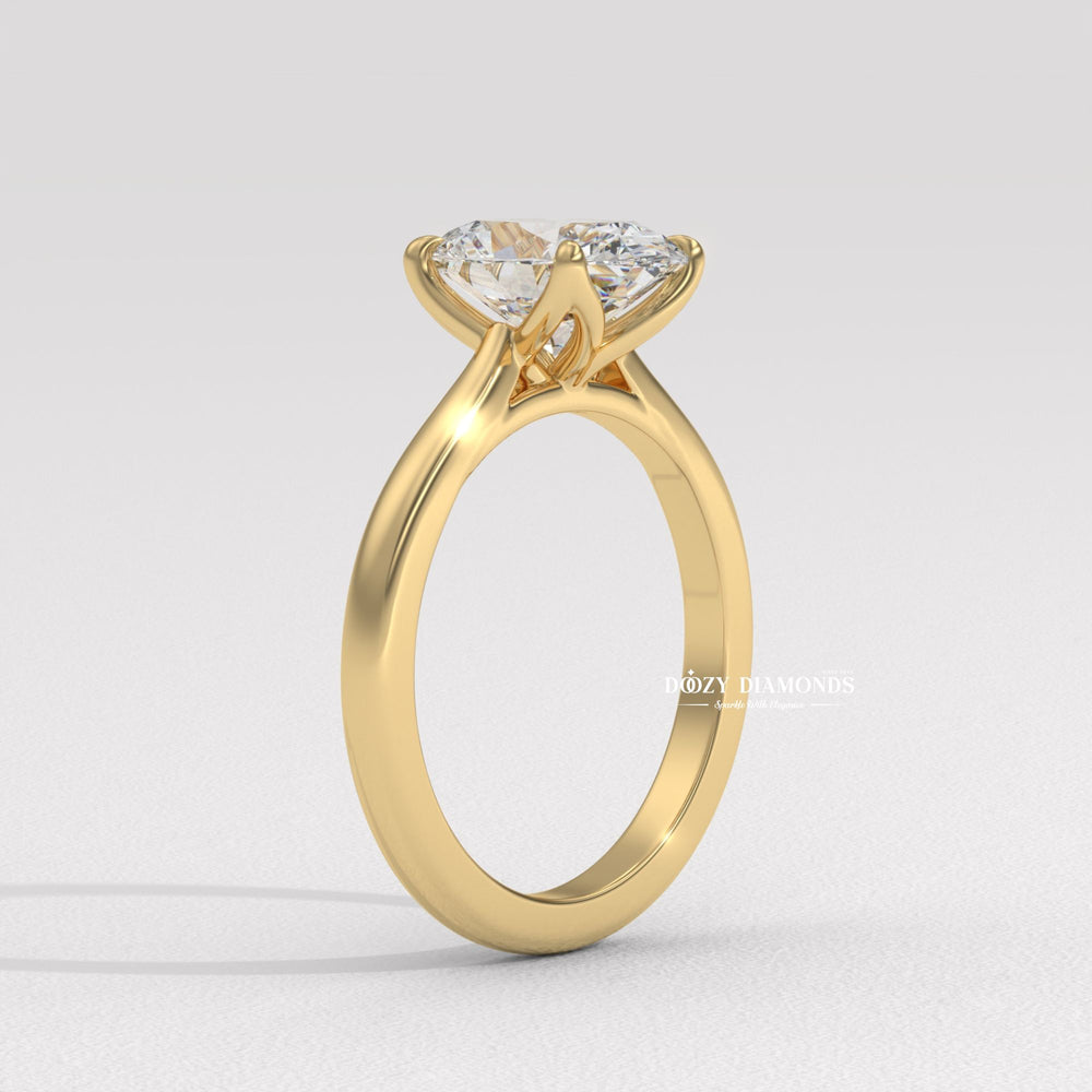 blooming flower ring, oval lab diamond ring, oval cut lab grown diamond, luxury oval proposal ring