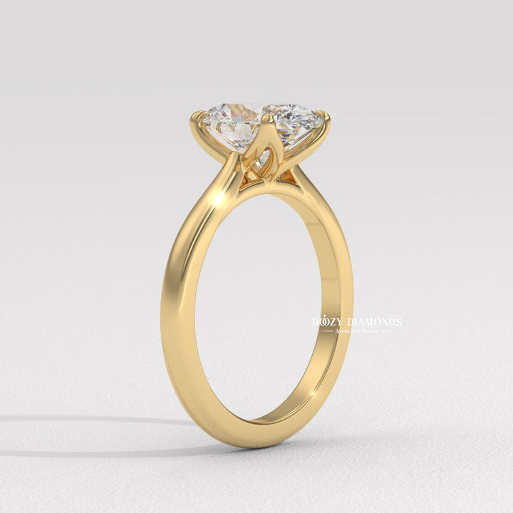 blooming flower ring, oval lab diamond ring, oval cut lab grown diamond, luxury oval proposal ring