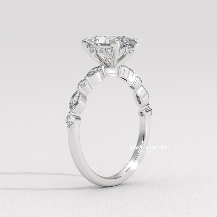 infinity engagement ring, crossover diamond ring, luxury diamond ring, feminine engagement ring, delicate diamond ring, stackable bridal ring, wedding band set, bridal set ring,