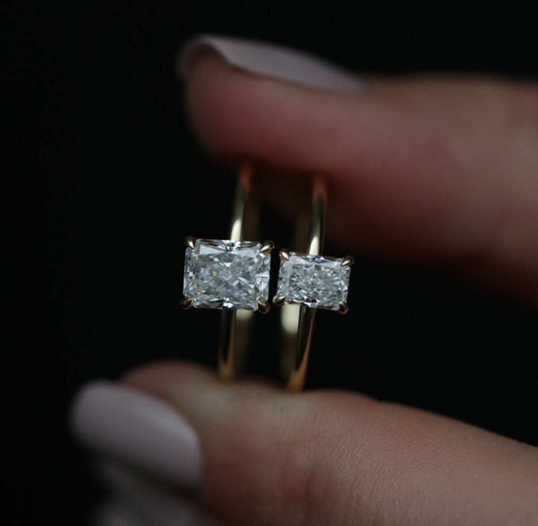 1.53 CT Radiant Solitaire CVD E/VVS2 Diamond Engagement Ring - Doozy Diamonds