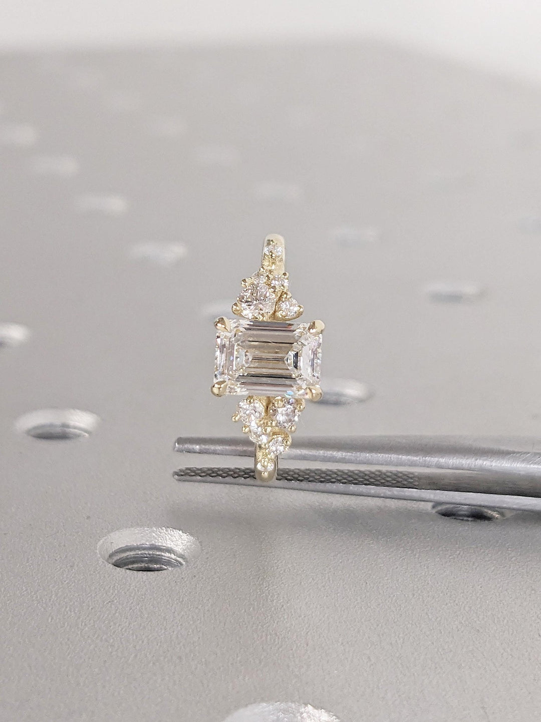 emerald cut artisan ring,