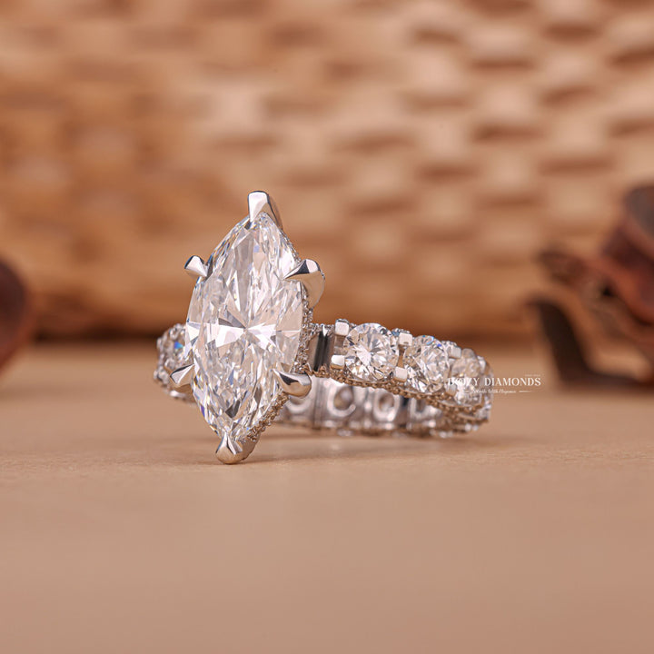 pavé band diamond ring

lab created diamond engagement ring

marquise shape diamond ring