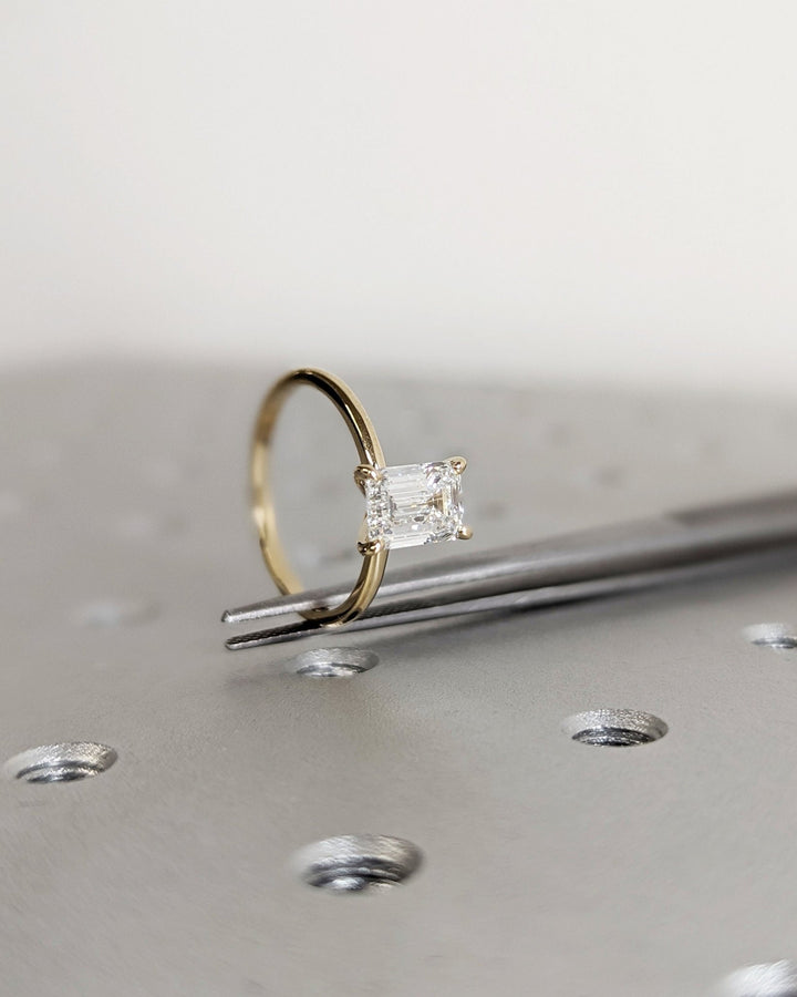 emerald cut designer ring,