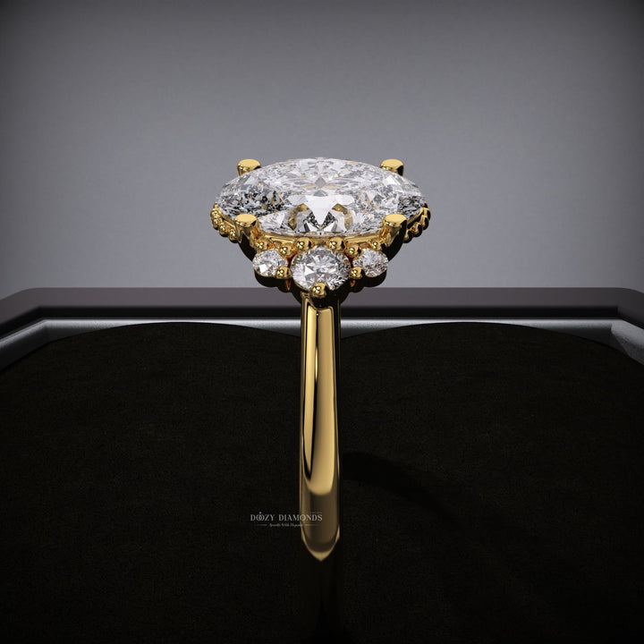 luxury lab diamond ring
handcrafted diamond ring
women’s bridal jewelry
elegant proposal ring
timeless engagement ring
oval cluster ring