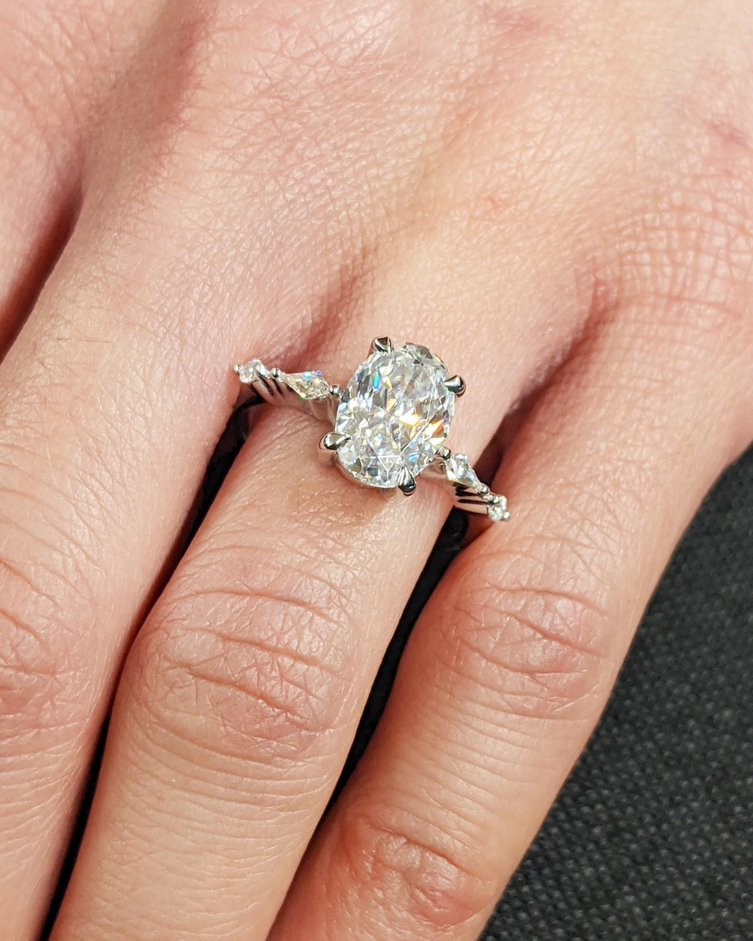 oval cut anniversary ring,
