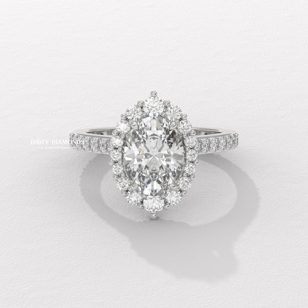 Oval customized engagement ring, Oval made-to-order engagement ring, Oval personalized engagement ring, Oval exclusive engagement ring, Oval engraved engagement ring, Oval halo diamond engagement ring, 