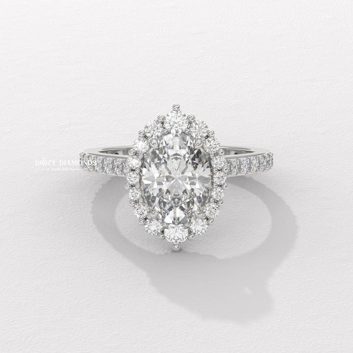 Oval customized engagement ring, Oval made-to-order engagement ring, Oval personalized engagement ring, Oval exclusive engagement ring, Oval engraved engagement ring, Oval halo diamond engagement ring, 