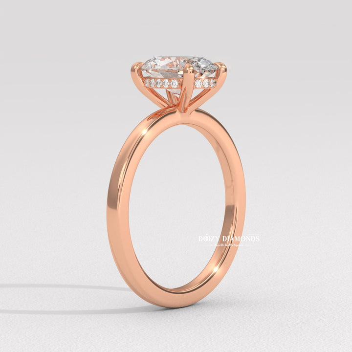 oval bezel ring, oval prong set ring, four prong engagement ring, six prong diamond ring,