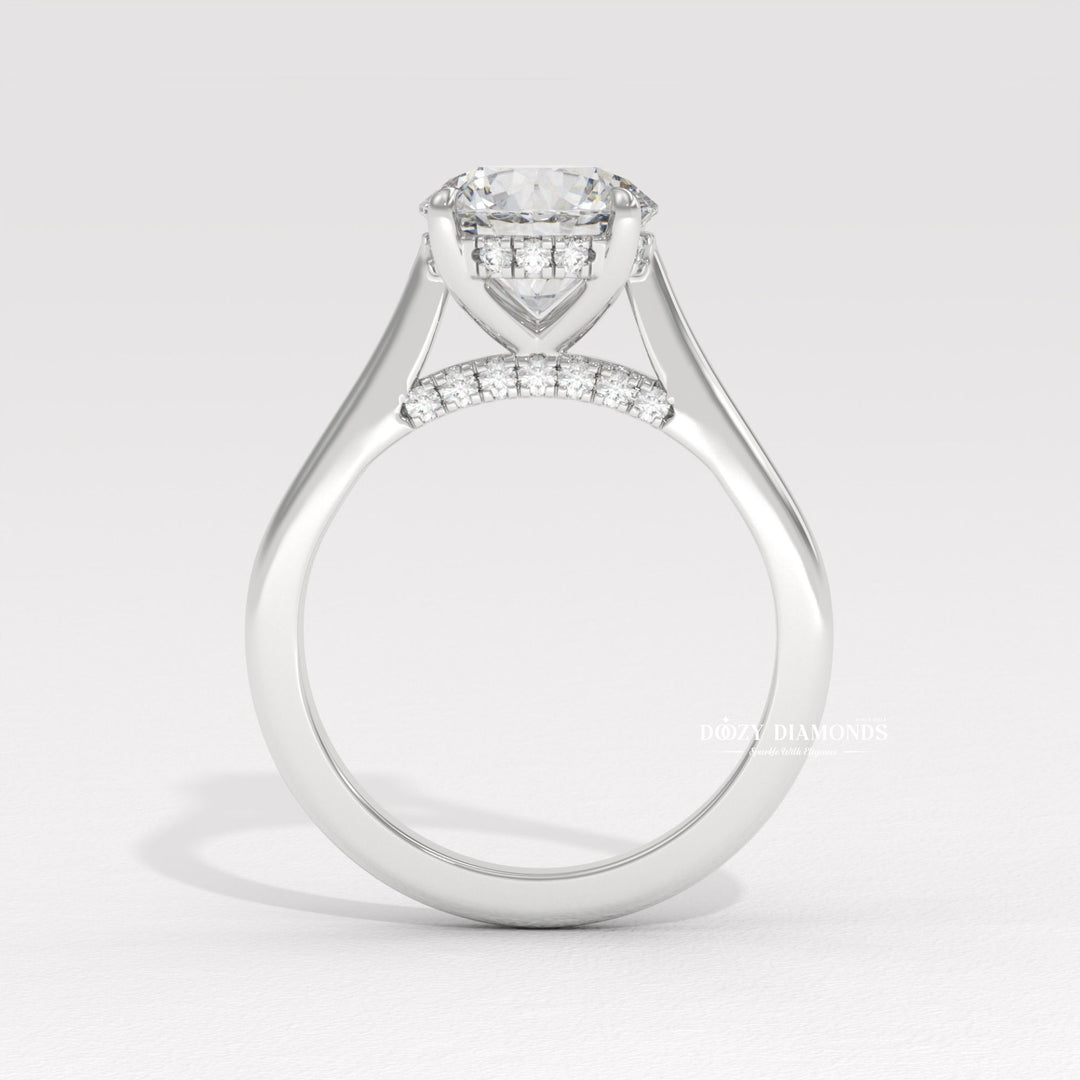french pave ring, shared prong pave ring, split shank engagement ring, twisted band ring, infinity engagement ring, crossover diamond ring, luxury diamond ring, minimalist engagement ring,