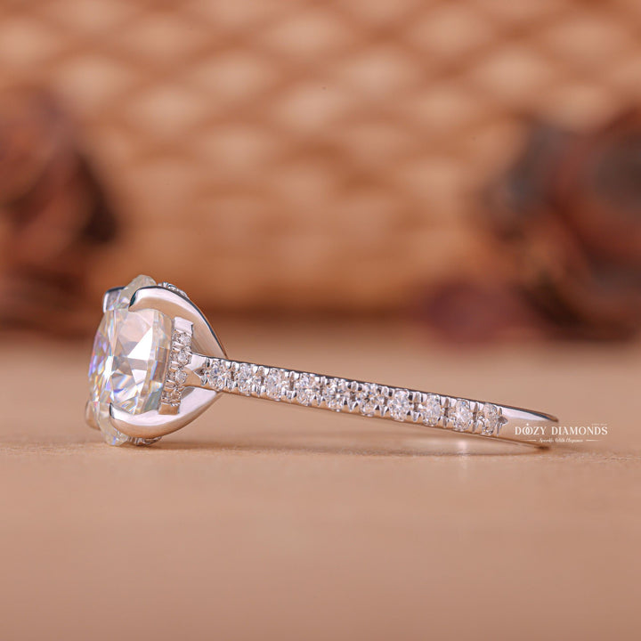 2.0CT - 3.0CT Round F/VS1 Lab Grown Diamond Hidden Halo Engagement Ring - Doozy Diamonds