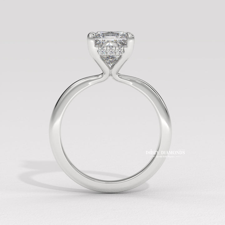 , luxury ring for women, wedding proposal ring, premium bridal jewelry, timeless bridal jewelry, elegant bridal jewelry, princess cut solitaire diamond, princess shape diamond ring,