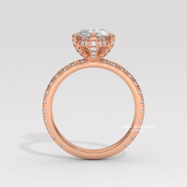 wedding proposal ring, premium bridal jewelry, timeless bridal jewelry, elegant bridal jewelry, pear halo ring, pear pave ring, pear cathedral ring, pear solitaire engagement ring, pear bezel ring