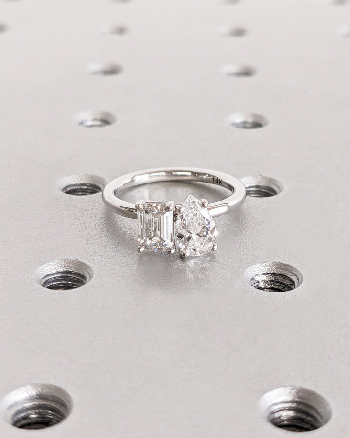 emerald bridal ring