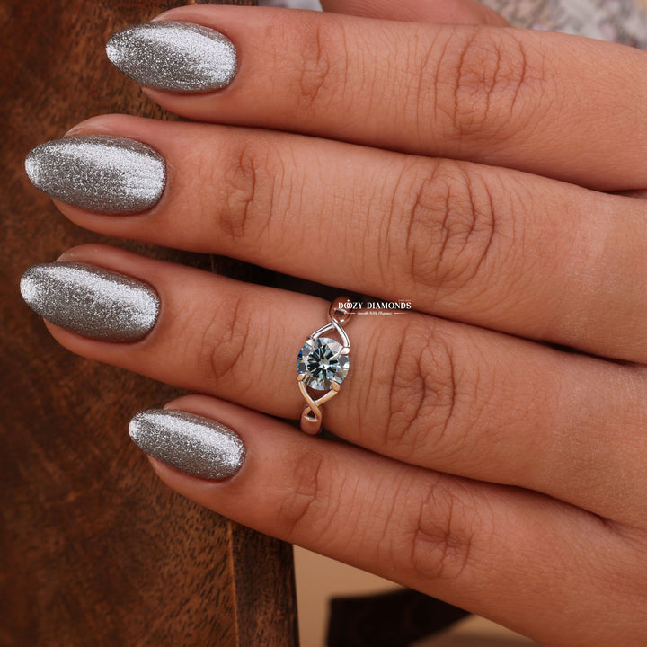Round cathedral engagement ring, Round bezel engagement ring, Round tension set engagement ring, Round split shank engagement ring, Round channel set engagement ring, Round unique engagement ring,