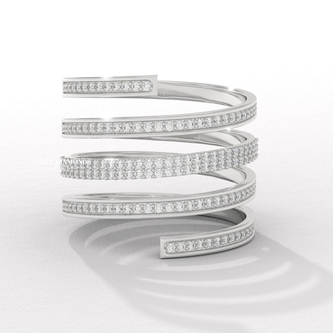 Round Diamond Spring Wedding Band - Lab Grown Diamond