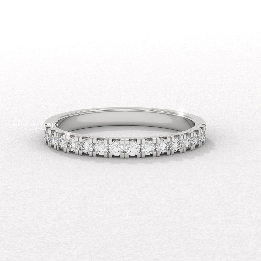 Round Lab Created Diamond Eternity Wedding Band for Women