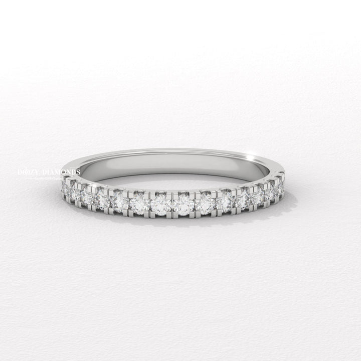 Round Lab Created Diamond Eternity Wedding Band for Women