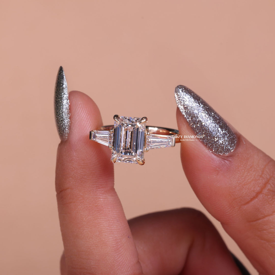 3.50CT-4.50CT Radiant F/VS1  Lab Grown Diamond Double Halo Engagement Ring