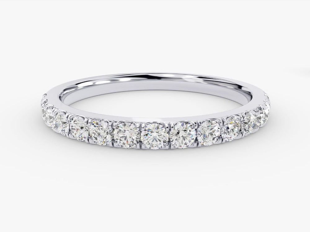 0.45CT Round Cut CVD EF/VVS Eternity Diamond Wedding Band Minimalist Wedding Ring - Doozy Diamonds
