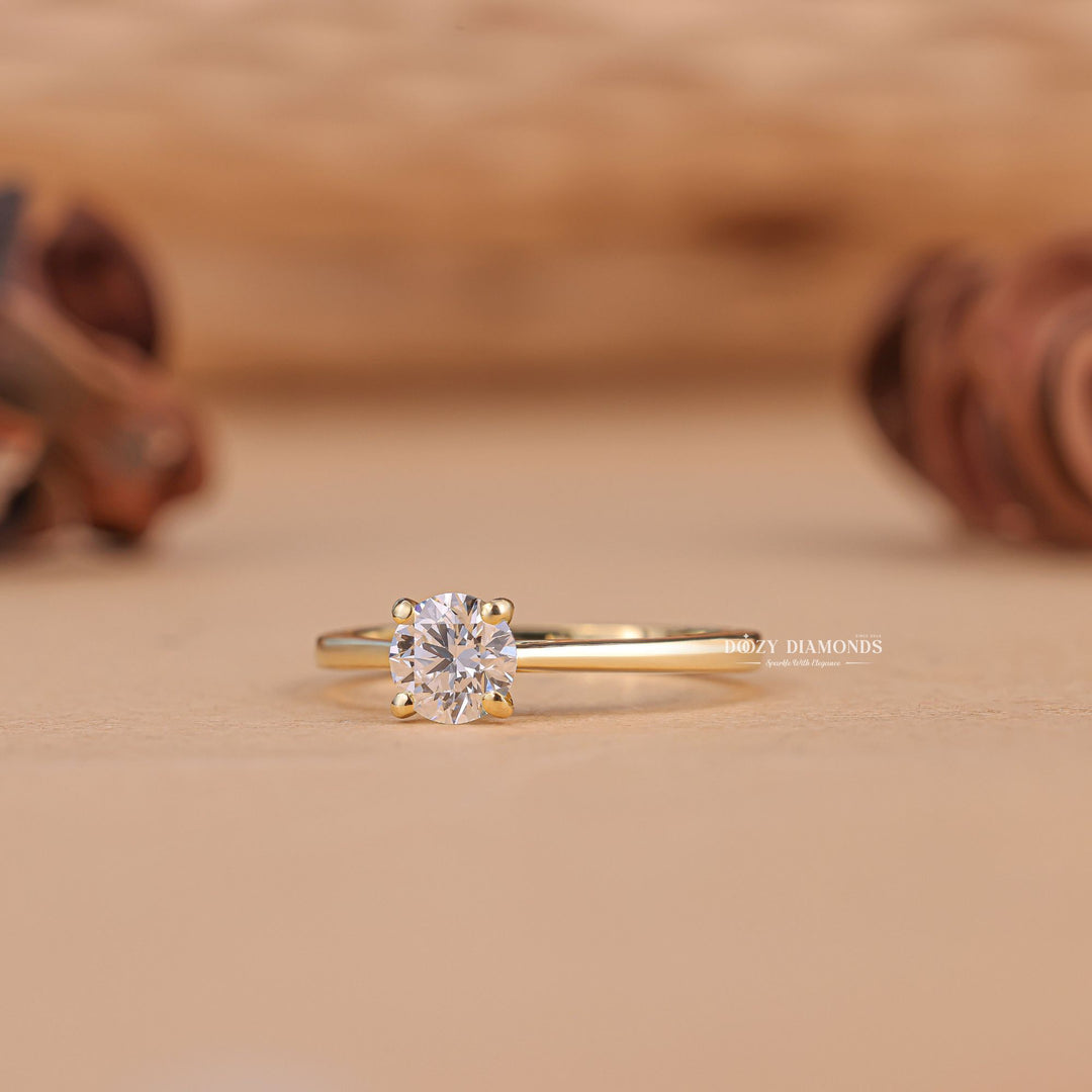 minimalist engagement ring, refined solitaire ring, handcrafted diamond ring, custom engagement jewelry, certified lab diamond ring, premium bridal ring, romantic proposal ring,