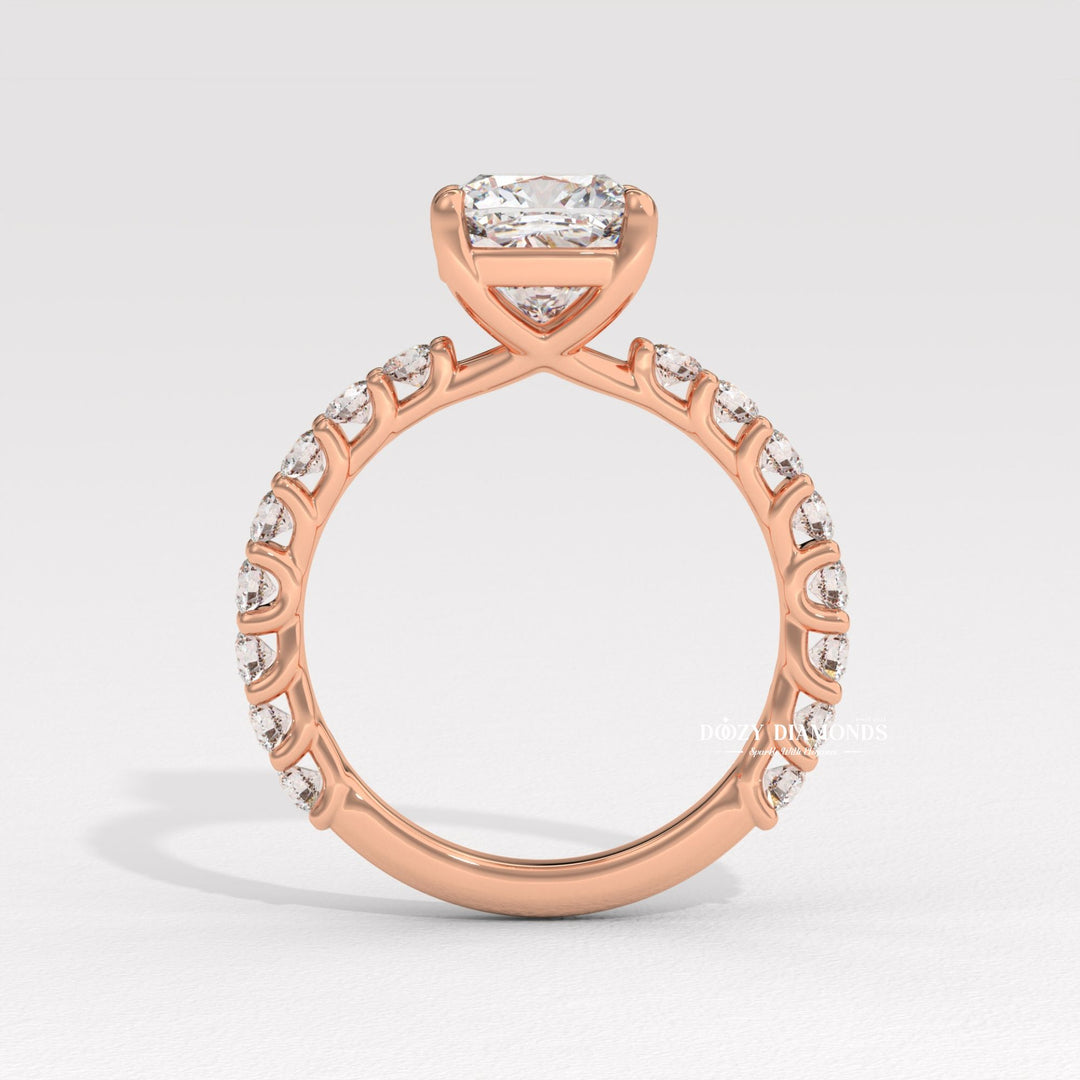 designer engagement ring, heirloom quality ring, sophisticated diamond ring, luxury ring for women, premium bridal jewelry, timeless bridal jewelry, elegant bridal jewelry, cushion halo ring