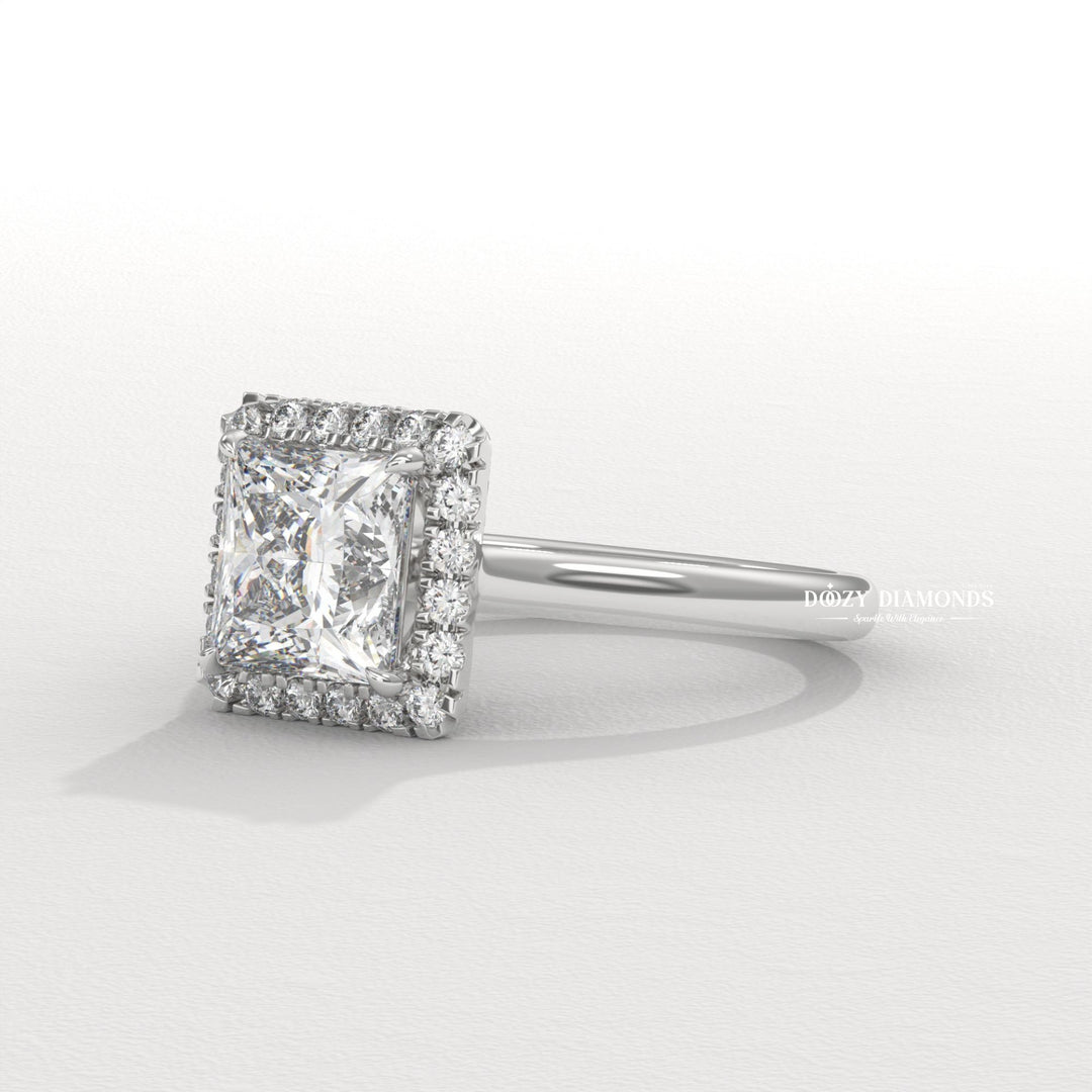 luxury engagement jewelry, timeless bridal jewelry, princess cut ring for women, lab diamond engagement ring, engagement ring trends, designer bridal jewelry,