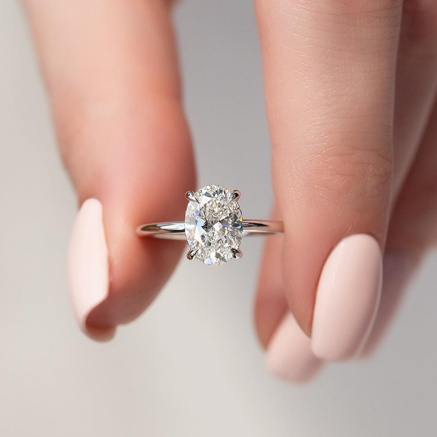 Emerald Cut Lab Grown Diamond Hidden Halo