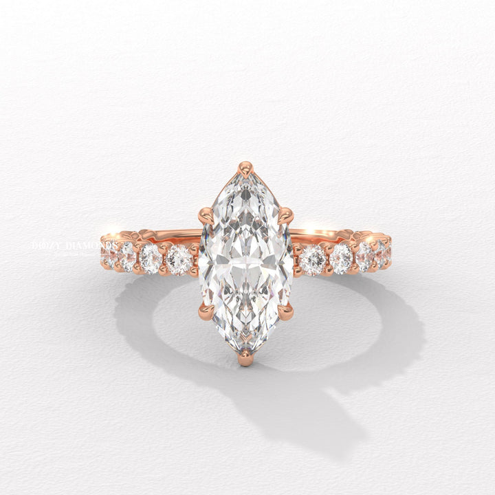 yellow gold marquise ring, white gold marquise ring, rose gold marquise ring, luxury bridal ring, vintage inspired ring, modern bridal ring, classic bridal jewelry, marquise solitaire