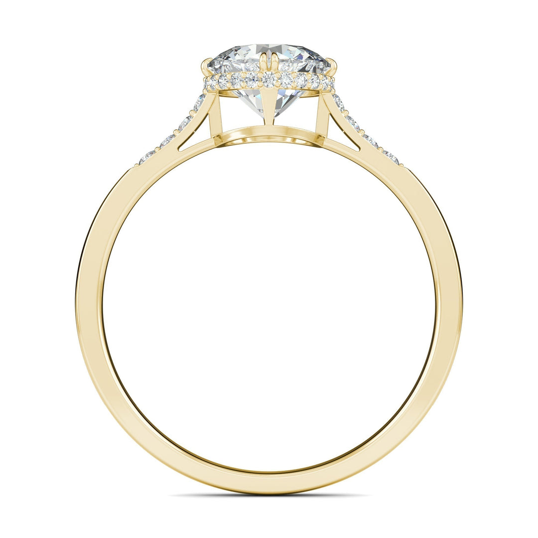 0.7ct Round F- VS1 Lab Grown Diamond Hidden Halo Engagement Ring