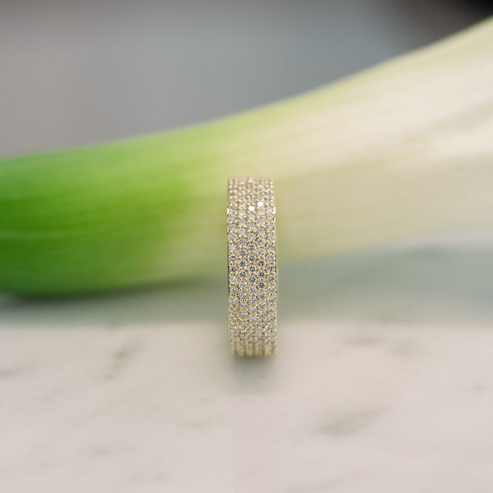 5.0mm Round Brilliant Cut Full Eternity Moissanite Wedding Band