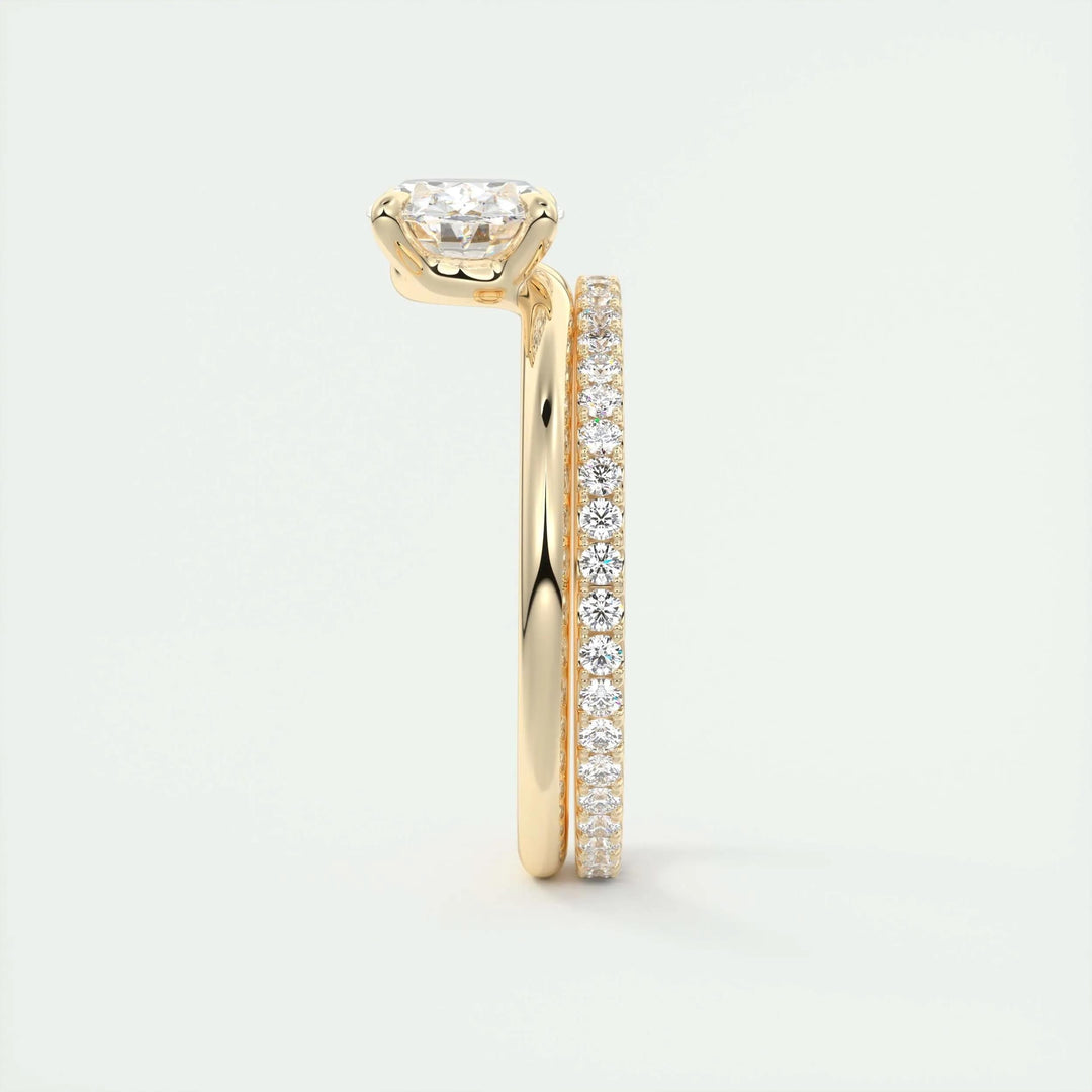 1.5ct East West Oval F- VS1 Lab Grown Diamond Solitaire Engagement Ring