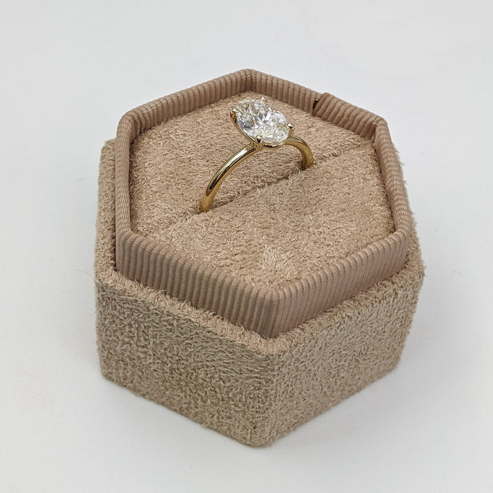 1.5ct Oval G- VS2 Lag Grown Diamond Solitaire Engagement Ring