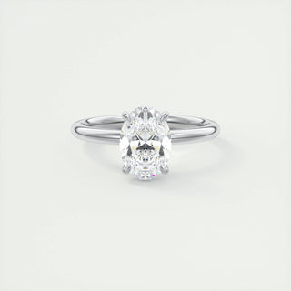 1.5ct Oval Shaped F- VS1 Diamond Solitaire Lab Grown Engagement Ring