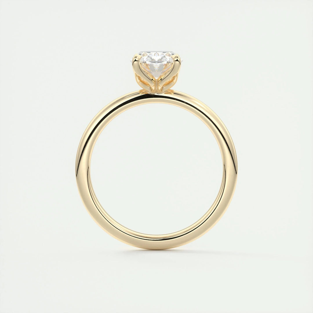 1.5ct Oval Shaped F- VS1 Diamond Solitaire Lab Grown Engagement Ring
