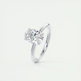 1.5ct Oval Shaped F- VS1 Diamond Solitaire Lab Grown Engagement Ring