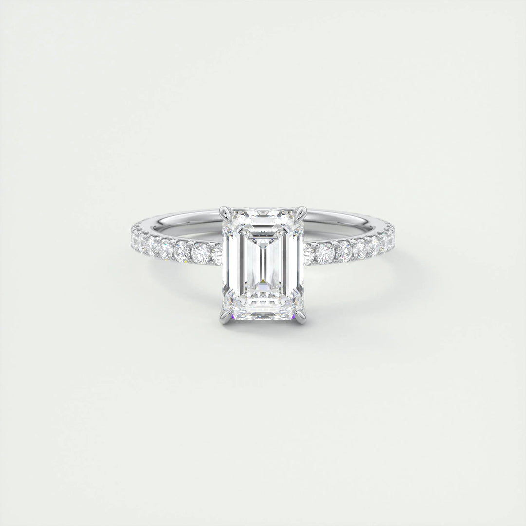 1.75 carat emerald engagement ring,